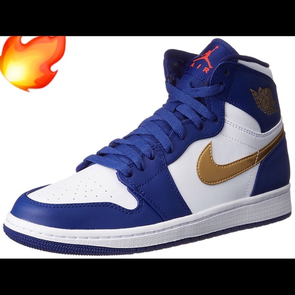 jordan 1 blue white gold